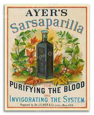 1860s Ayers Sarsaparilla - Vintage Patent Medicine Poster - 20x24 • $16.95