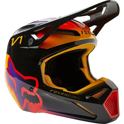 NEW Fox V1 Toxsyk Black Motocross Dirt Bike Helmet • $199