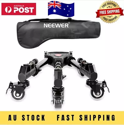 Professional Heavy Duty Tripod Dolly With Rubber Wheels And Adjustable LegS AUS • $114.95