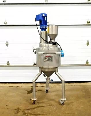 Mo-3390 Falco 50 Liter Stainless Steam Jacketed Mixing Tank. 316 Ss. • $4500