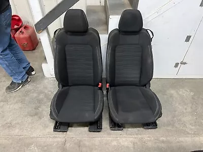 2015-2017 Ford Mustang GT Black Cloth Seats Coupe Front Power Seats - OEM • $399.99