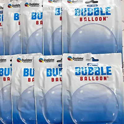 Qualatex 20  Bubble Balloons - Clear Transparent - Party Deco Helium/Air • $127.19