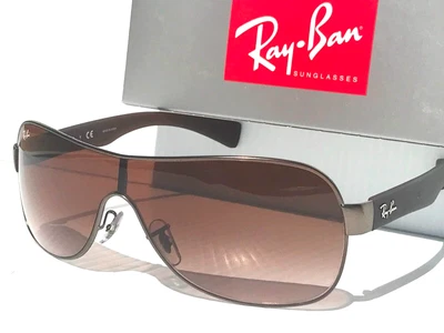 $118.87 • Buy NEW Ray Ban Matte Gunmetal Wrap W Brown Gradient Lens Sunglass RB3471 029/13