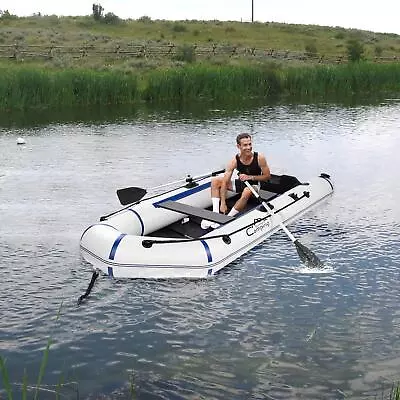 10ft Dinghy Boats 4 Person Inflatable Fishing Kayak Raft Sport Boat White • $375.99