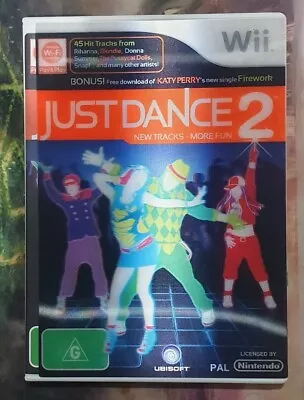 Just Dance 2 Nintendo Wii Lenticular Cover Very Good Condition PAL Free Postage • $8.95