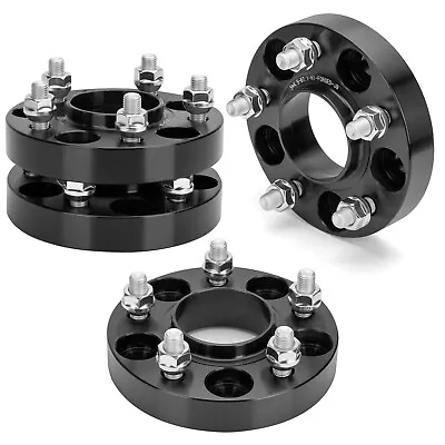 4) Black Hubcentric Wheel Spacers ¦ 5X114.3 ¦ 67.1 Cb ¦ 12X1.5 ¦ 25MM Thick • $74.96