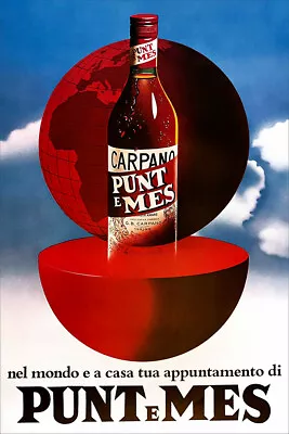 Carpano Punt E Mes Aperitif 1978 Vintage Wall Art Home Decor - POSTER 20x30 • $23.99