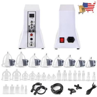 $88.99 • Buy Breast Enlargement Butt Enhancement Vacuum Therapy Body Massage Machine 32 Cups