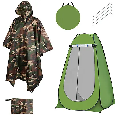 Pop-Up Privacy Tent Portable Outdoor Camping Shower Toilet Changing Room Hiking • £21.85