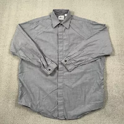 Vintage Versace Shirt Adult Size 15.5 Gray Button Up Long Sleeve Luxury Men's • $34.88