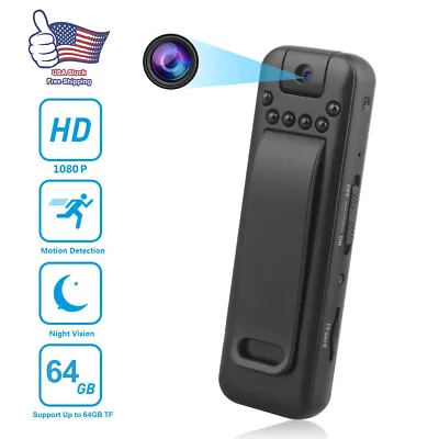 $20.99 • Buy 1080P HD Hidden Camera Video DVR IR Night Camcorder Mini Police Body Spy Cam