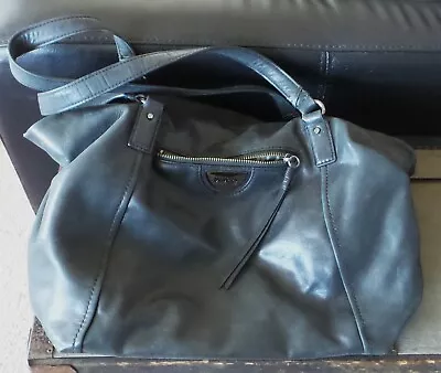 Mimco Charcoal Grey Leather Shoulder Bag Great Condition Super Soft • $29.36