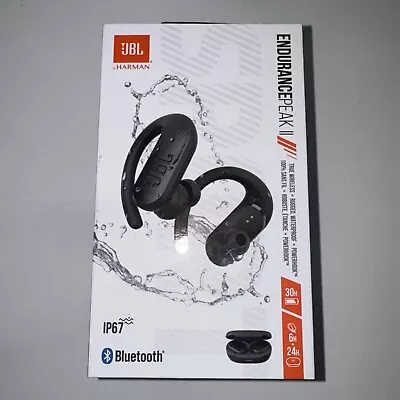 JBL Endurance Peak II Wireless Ear-Hook Headset- IP67 -Black- Up To 30h Battery • $49