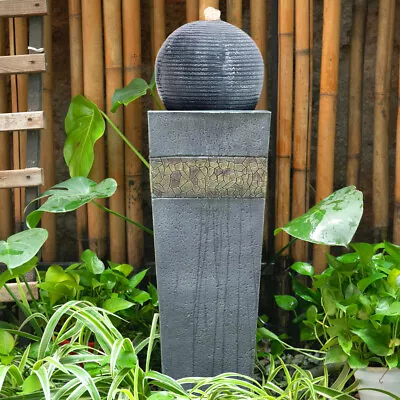 £85.95 • Buy Outdoor Garden Patio Decoration LED Lighted Sphere Globe Water Fountain Feature