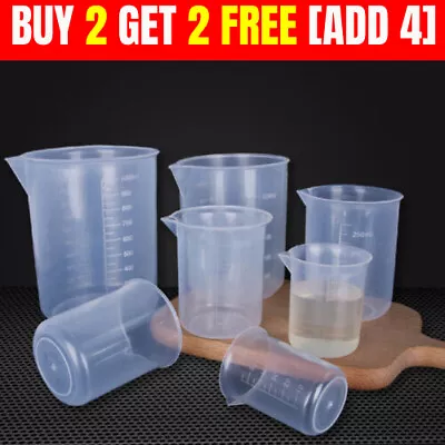 Small Measuring Cup Plastic Jug Beaker Kitchen Tool For Laboratories Parts NEW • £6.63