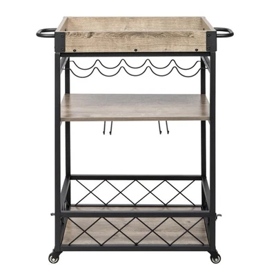 $114.40 • Buy Bar Serving Cart Home Mobile Kitchen Serving Cart,Industrial Vintage Style Wood