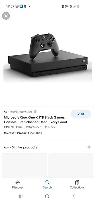 £150 • Buy Microsoft Xbox One 500GB Console