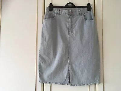 Marks & Spencer Medium Blue Denim Skirt Size 14  • £4.50