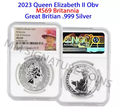 2023 Silver Britannia Last To Feature Queen Elizabeth II MS69 NGC • $43.95