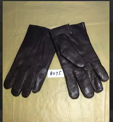 Men's Gates Brown Leather Fur Lined Gloves Size 10-1/2 • $29.99