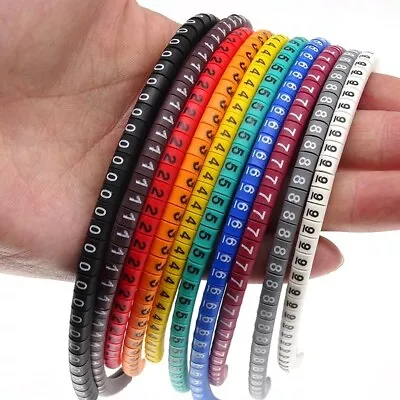 £7.49 • Buy 500PCS EC-0 Cable Wire Marker 0 To 9 Number Colored Marking Tool For 1.5mm2 Size