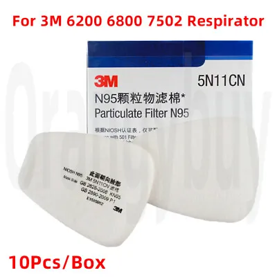 10pcs 3M 5N11CN Dust Filter Cotton For 6200/6502/7502/6800 Replacement Cartridge • $35.99
