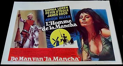 Man Of La Mancha ORIGINAL Belgian '72 POSTER Sophia Loren Peter O'Toole Quixote • $55.94