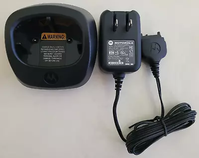 New Motorola OEM DTR Radio Drop-In Charger Base RPN4035 (53962) And Wall Charger • $59.99