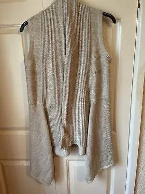 £5 • Buy Ladies Open Cardigan Wrap Over Front Size M (28in Across The Back) Beige