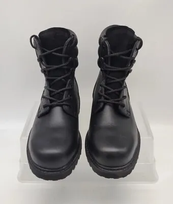 Sears Vintage Steel Toe Oil Resistant Work Boots Black Leather Lace Up Men 8.5 M • $55.95