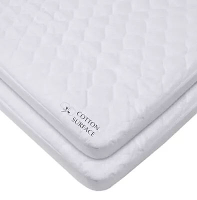 2 Pack Waterproof Fitted Porta/Mini Crib Mattress Protector Quilted Cotton A... • $35.04