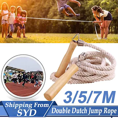 3/5/7M Double Dutch Jump Rope Long Skipping Rope Game Multiplayer Tool Group AU • $13.99