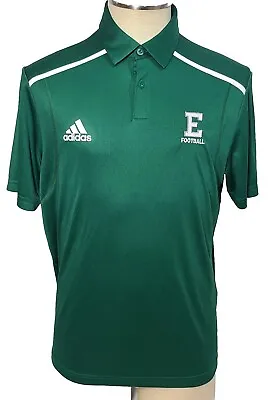 Adidas Aeoready Eastern Michigan University Football Green Polo ~ Size M ~ Used • $11.95