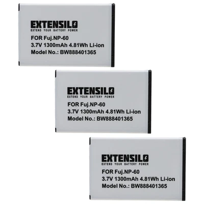 £33.79 • Buy 3x Battery For Toshiba Camileo P30 PX1497K Pro HD Pro HD PA4065K P30 S10