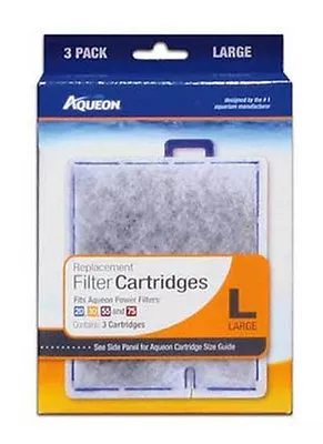 Aqueon Filter Cartridge Large. For Quiet Flow 20.30.5055 & 75 Filters. 3pk • $10.95