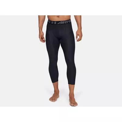 Under Armour Men’s HeatGear 3/4 Length Compression Leggings (1289574) BNWT Black • £23