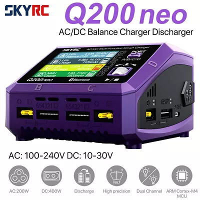 SkyRC Q200neo 4Channel Lipo Battery Balance Charger Discharger AC200W DC400W 10A • $309