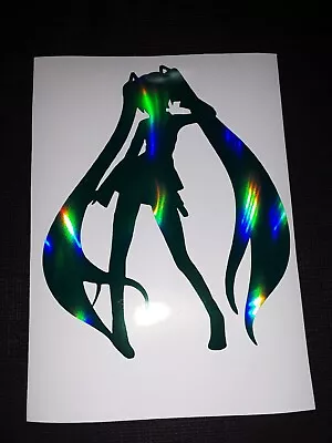 Miku Hatsune Vocaloid Holo Foil Green Sticker Vinyl Decal Waterproof! • $3.50