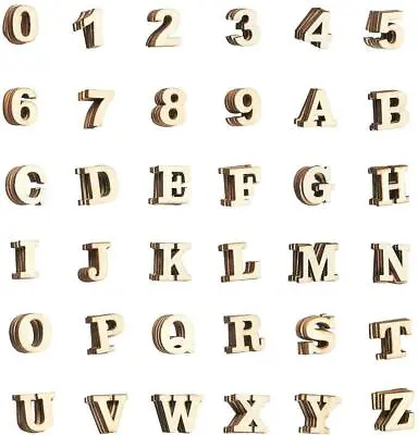 $13.99 • Buy Wooden Letters - 144-Count Wood Alphabet Letters And Numbers For DIY Craft, Home