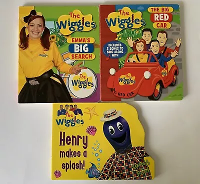 The Wiggles Board Books X3 -Big Red Car Emma’s Big Search Henry Makes A Splash • $22.99