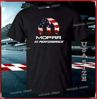 Mopar American Flag Hi-Performance Logo Unisex T-Shirt Usa Size S-5XL • $15.99