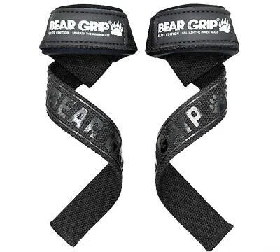 BEAR GRIP Straps - Premium Neoprene Padded Weight Lifting Straps • £7.99