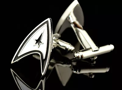 £24.83 • Buy Star Trek Delta Shield Insignia Enterprise Science Fiction Men's Cufflinks