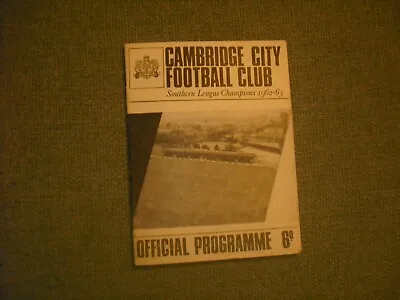 Cambridge City  V  Cambridge United  (epcc)  16-11-65 • £4.49