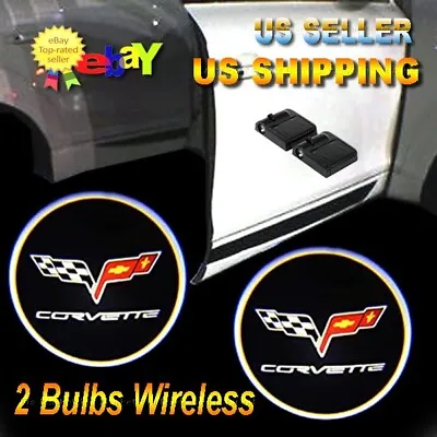 2Pcs 3D Cree Wireless Ghost Shadow LED Light Courtesy Door Step Corvette C6 • $20.90