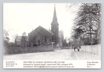 Postcard (R6) UK Hornsey Repro The First St James's Muswell Hill 1888 • £5.99