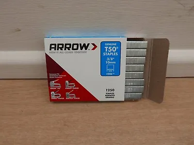 £4.45 • Buy Arrow T-50 T50  Type G Tacker Staples 10mm 1250 Per Pack