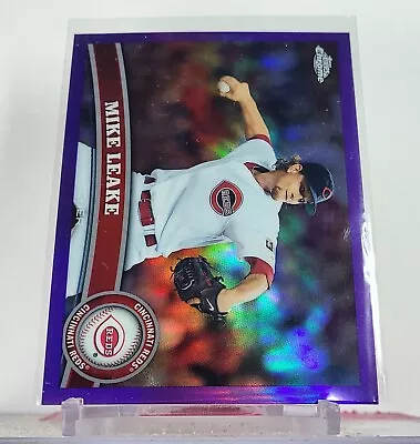 2011 Mike Leake Topps Chrome Purple Refractor /499 • $3