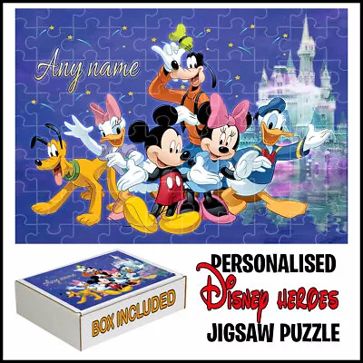 Personalised Disney Heroes Jigsaw Puzzle-Best Gift  Add Any Name • £11.99