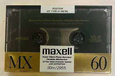 MAXELL MX 60 Type IV Blank Audio Cassette Tape - NEW Sealed - Made In Japan • $28.95